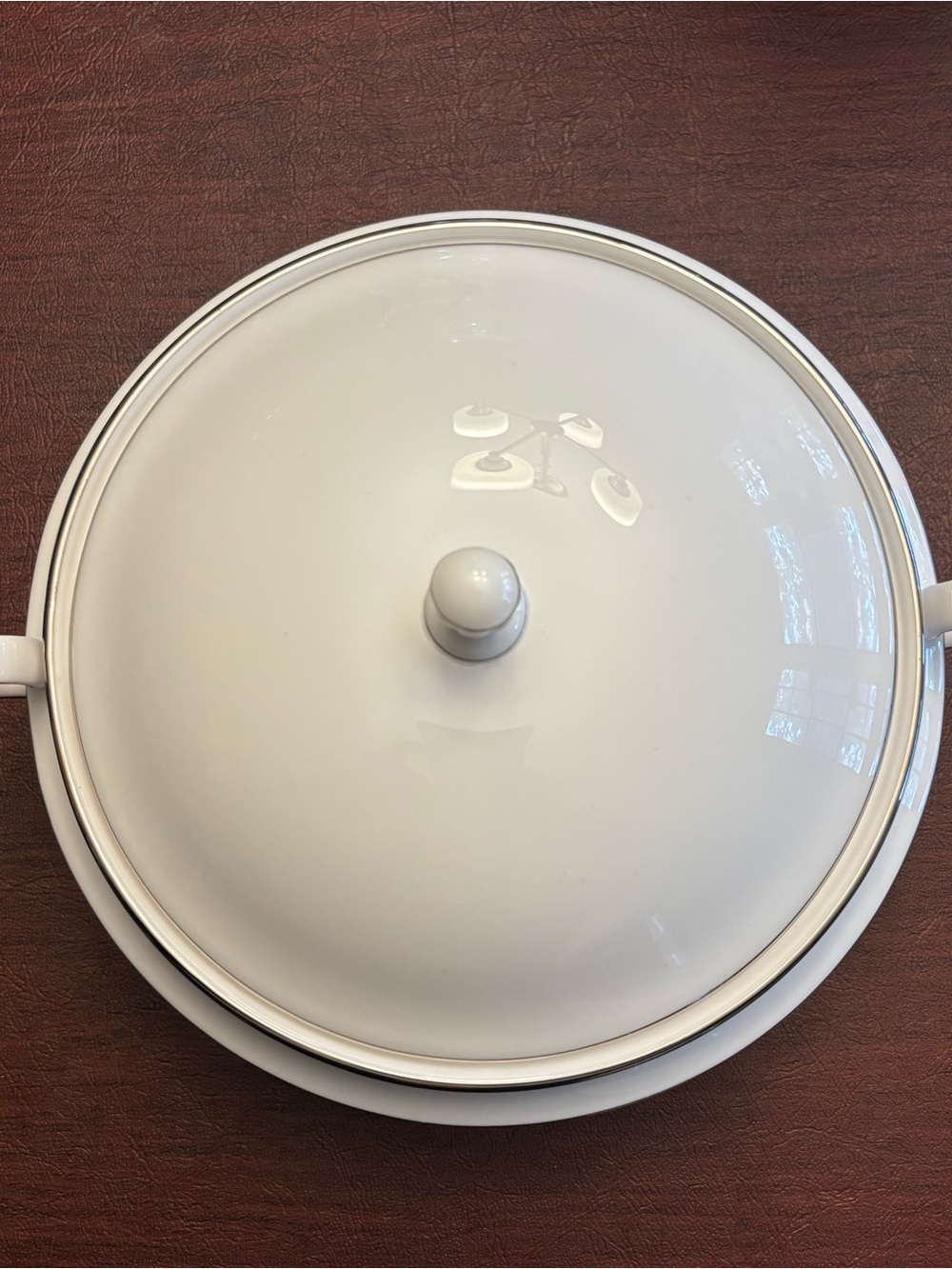 Round Covered Vegetable Federal Platinum by Lenox